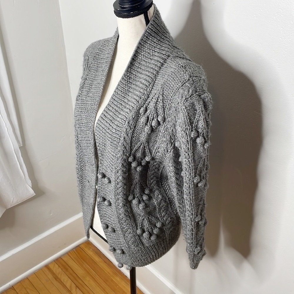 Woolies Virgin Wool Pom Pom grandpa sweater